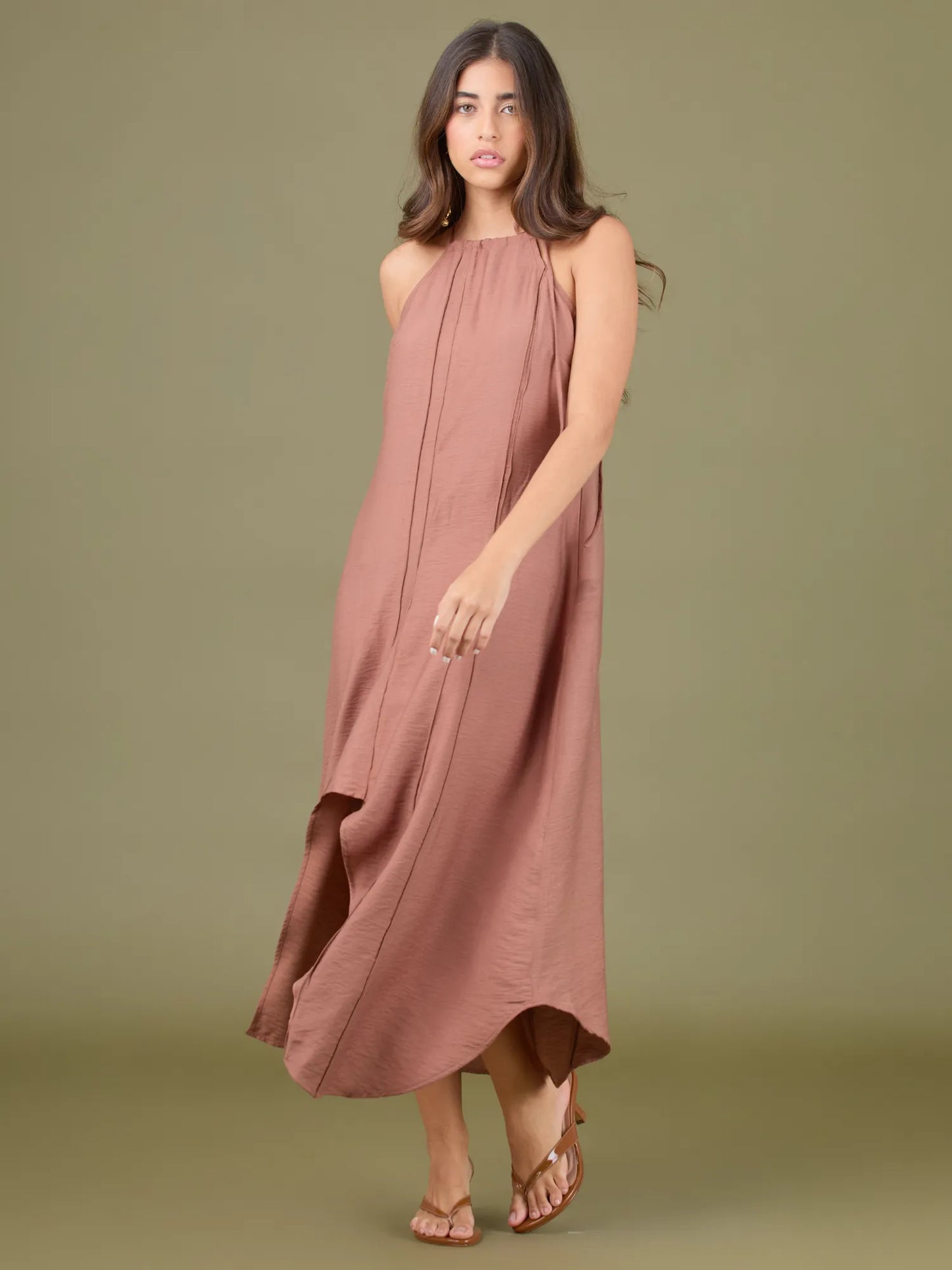 Vestido Largo Saldana Cafe