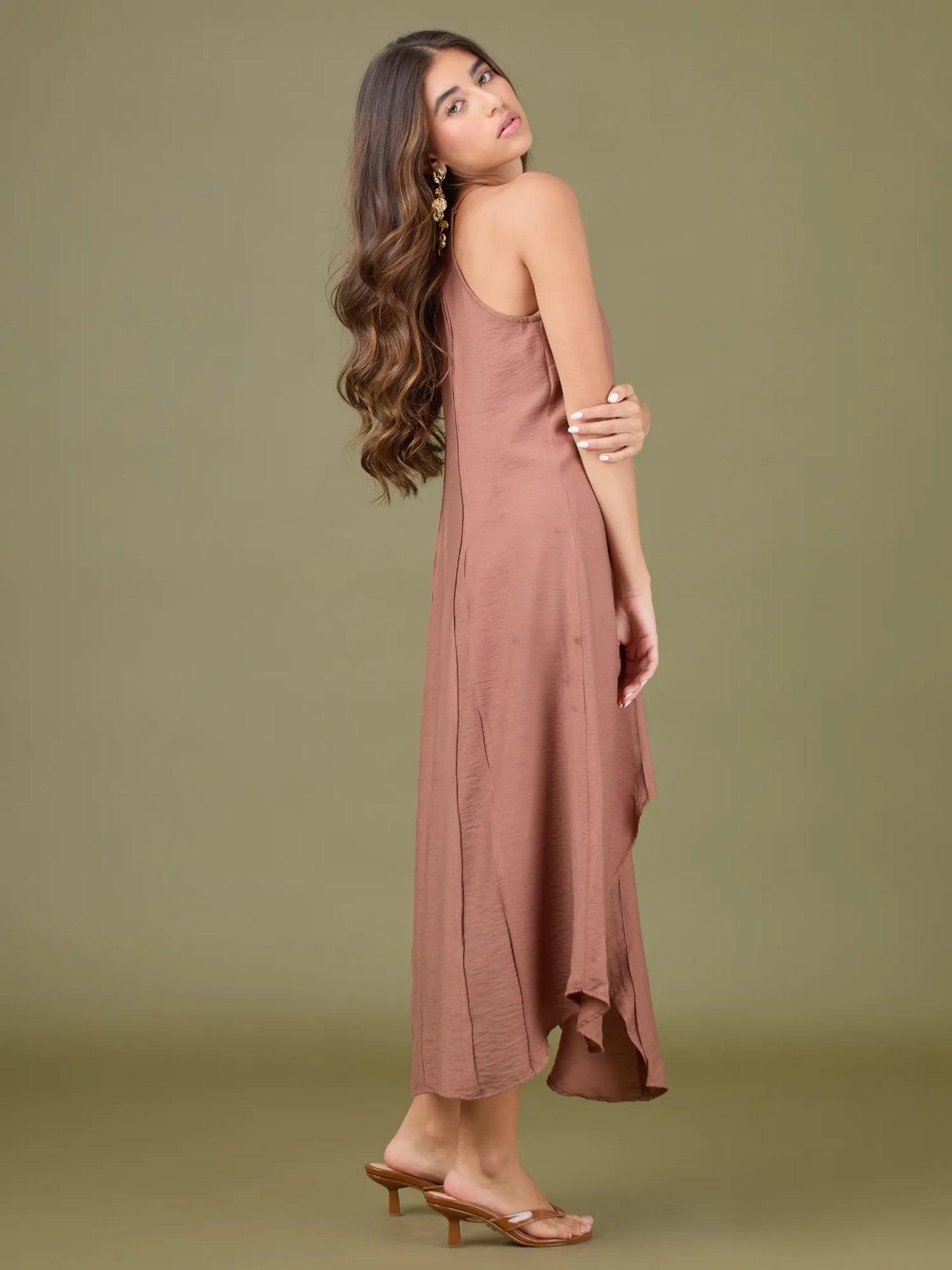 Vestido Largo Saldana Cafe