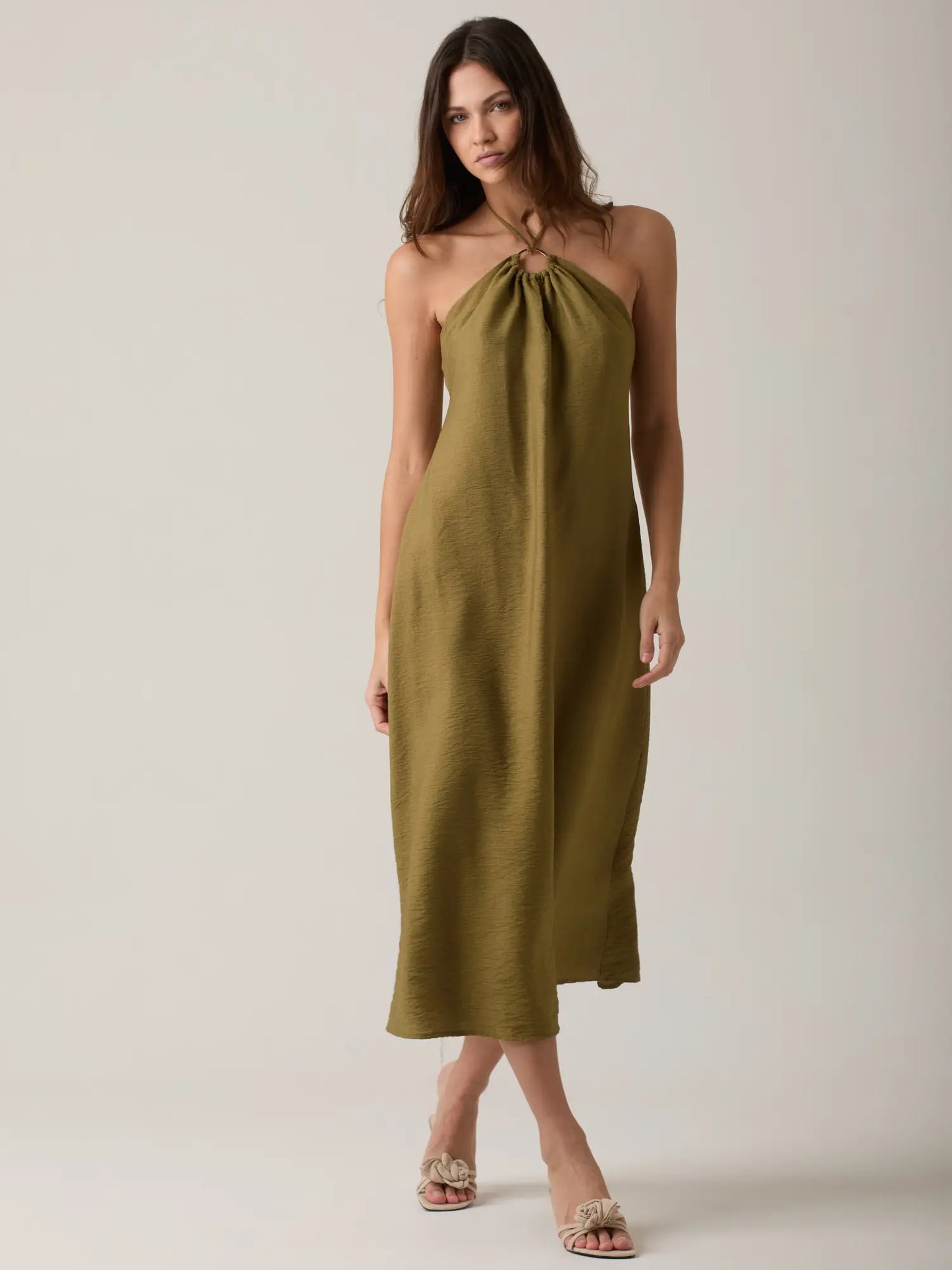 Vestido Largo Aurore Olivo