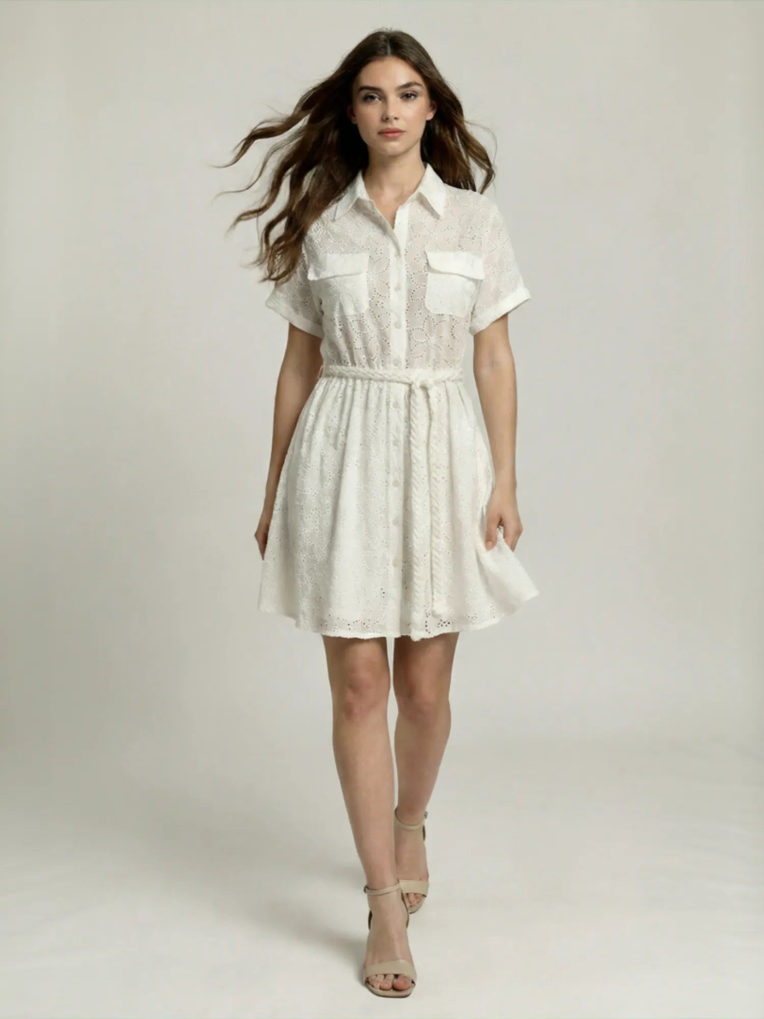 Vestido Corto Naga Blanco