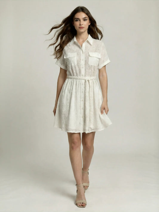 Vestido Corto Naga Blanco