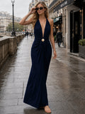 Vestido Largo Opulencia Navy