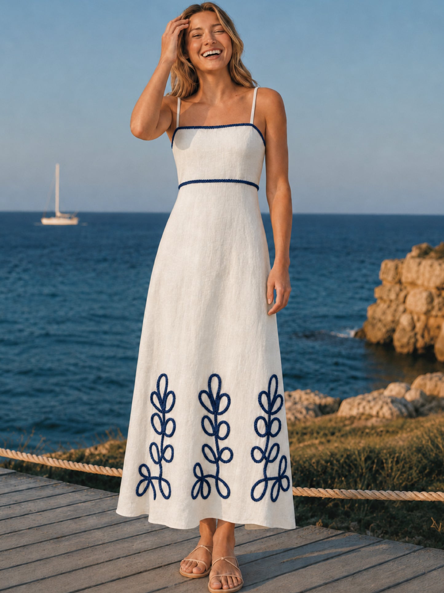 Vestido largo Adjoa Blanco