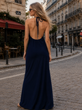 Vestido Largo Opulencia Navy