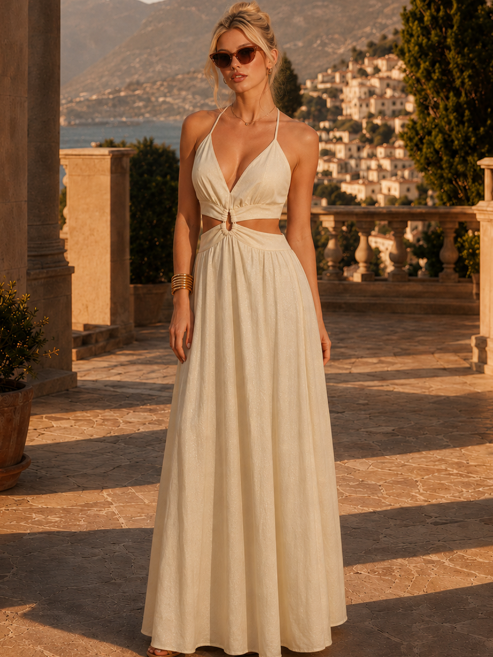 Vestido Largo Bilbao Ivory