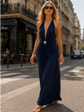 Vestido Largo Opulencia Navy