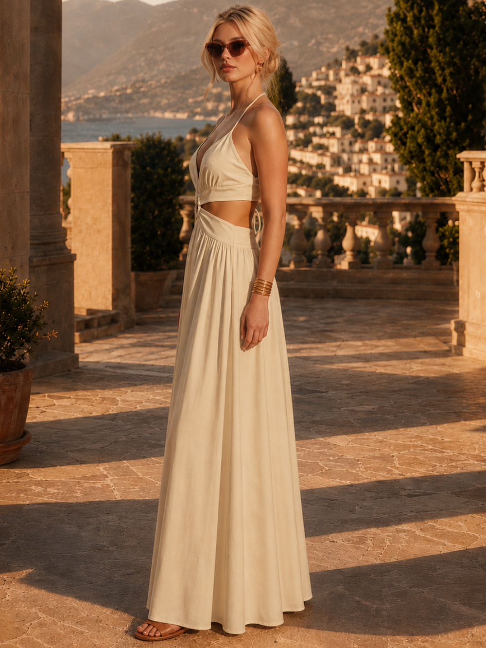 Vestido Largo Bilbao Ivory