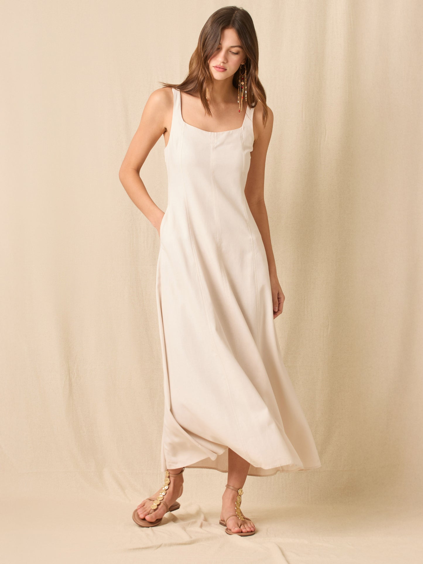 Vestido Largo Elowen Sand