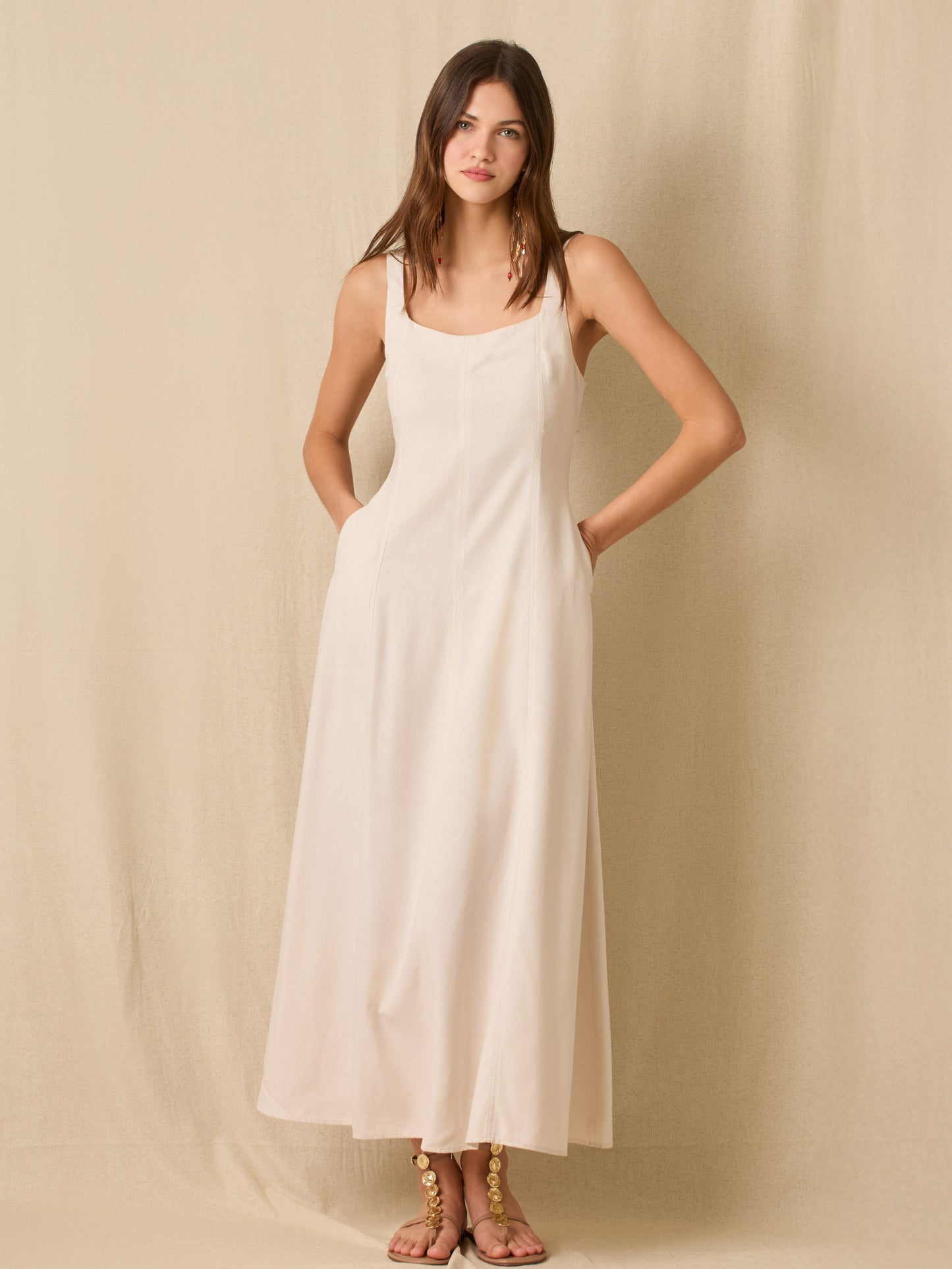 Vestido Largo Elowen Sand