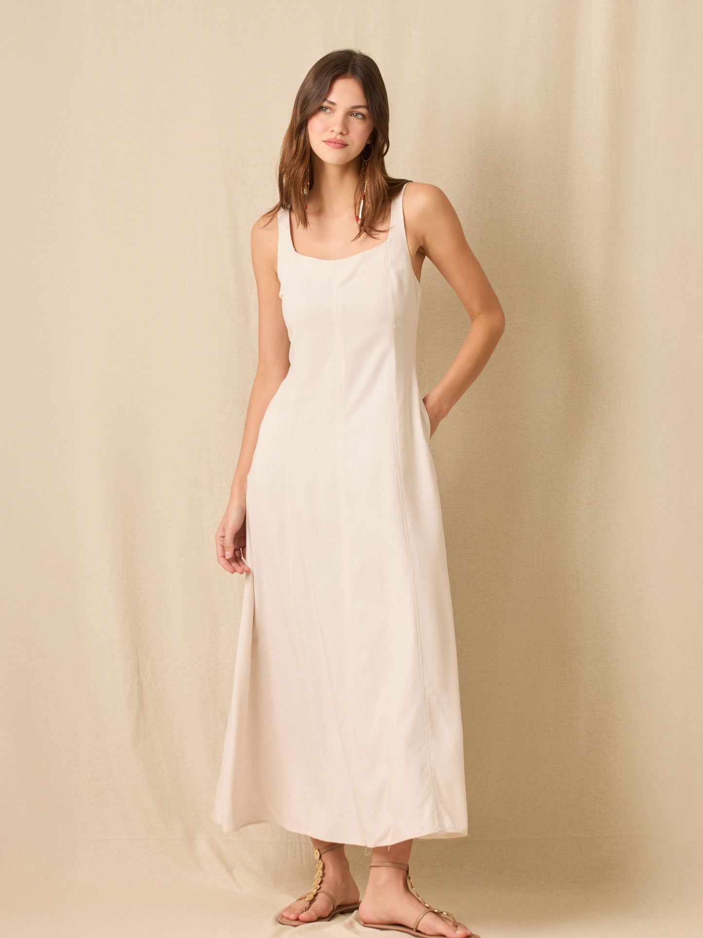 Vestido Largo Elowen Sand