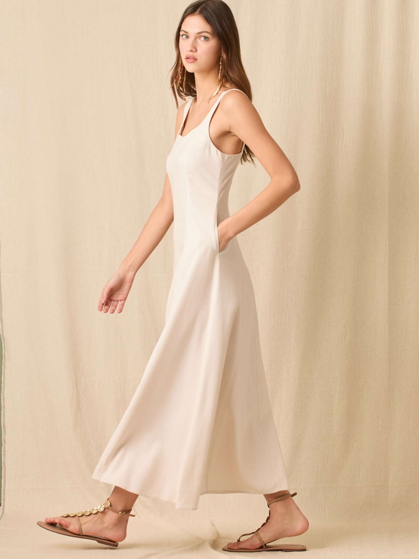 Vestido Largo Elowen Sand