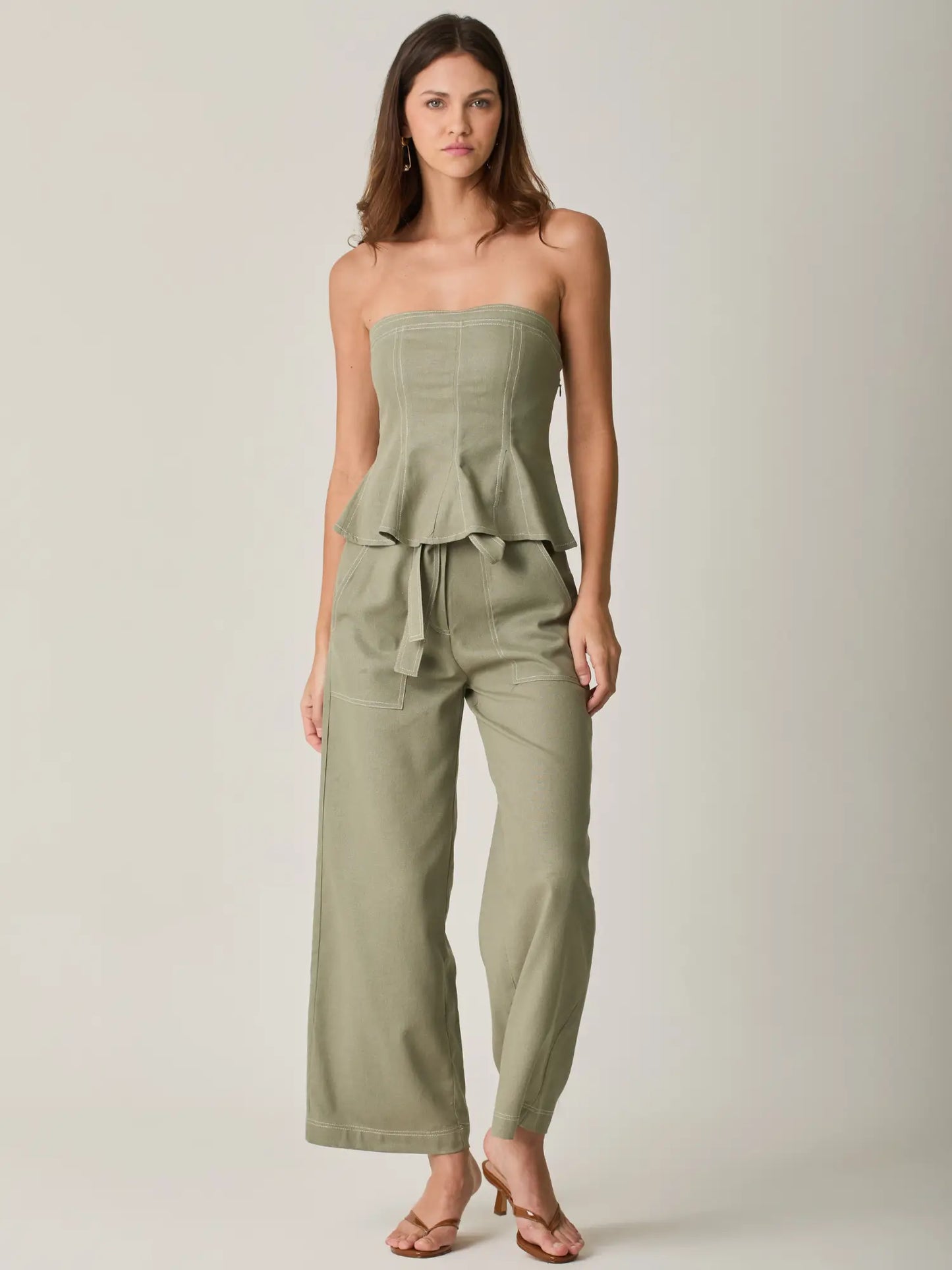 Pantalon Larga Galvana Olivo