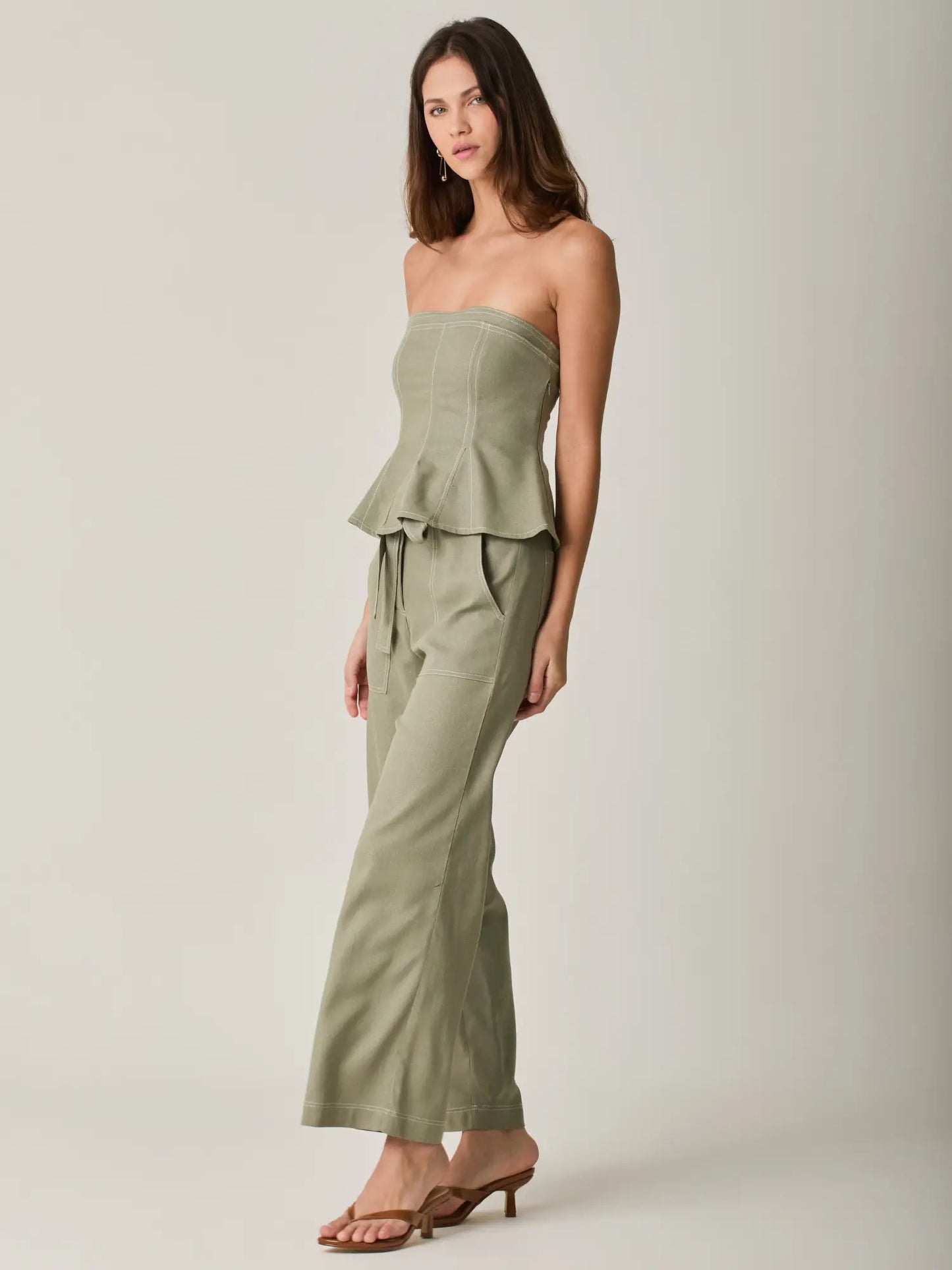 Pantalon Larga Galvana Olivo