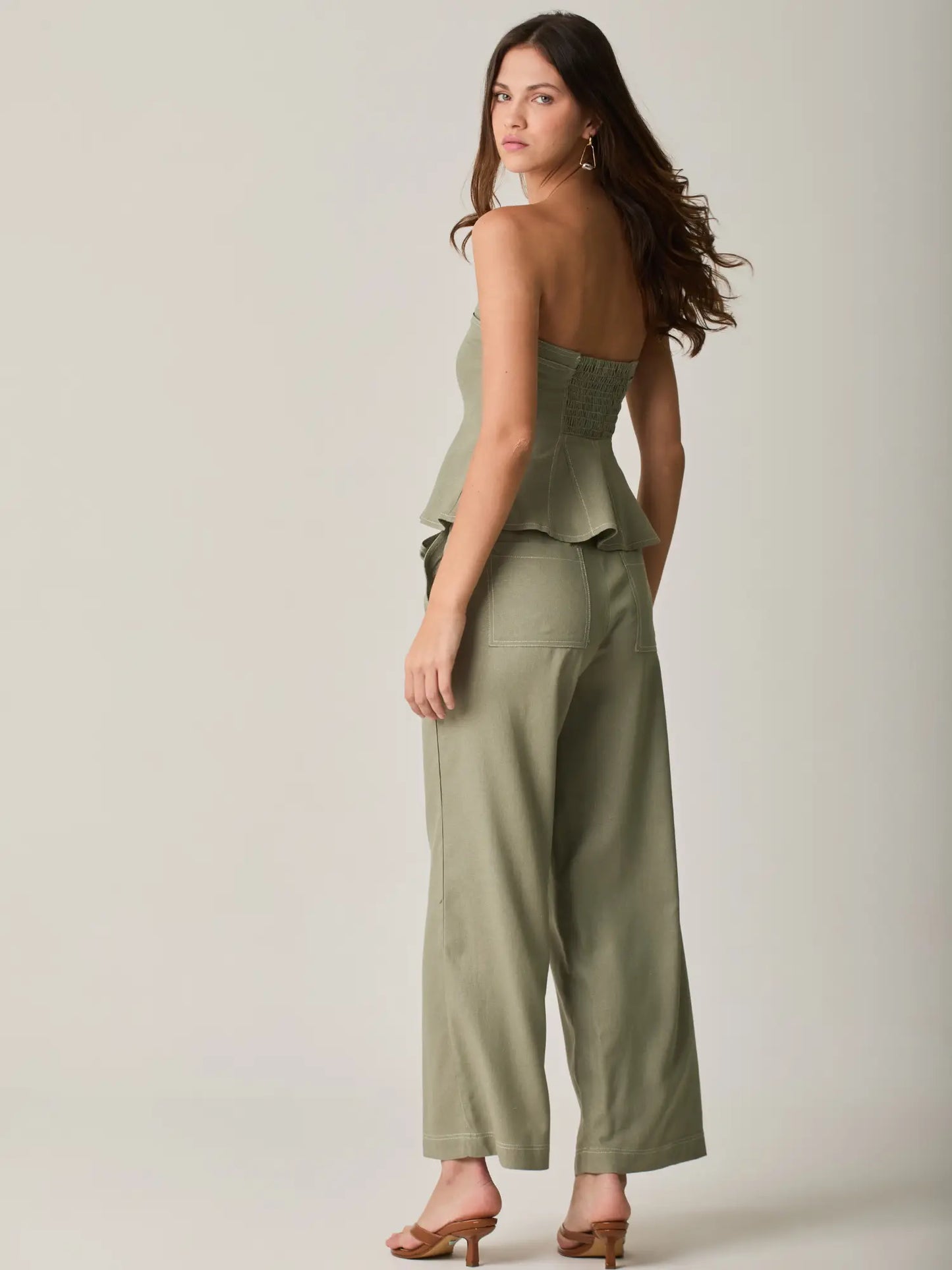 Pantalon Larga Galvana Olivo