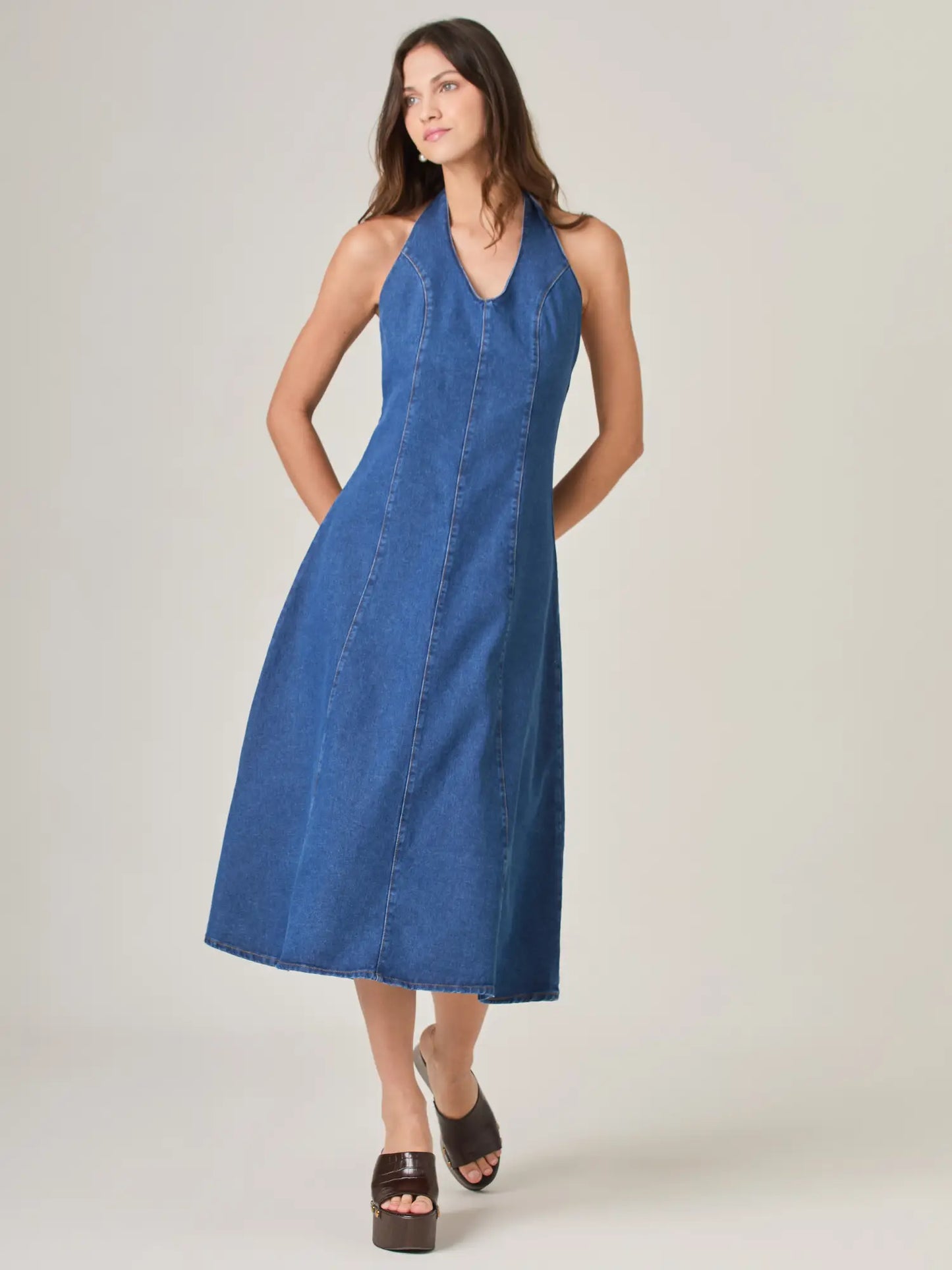 Vestido Largo Kenna Indigo