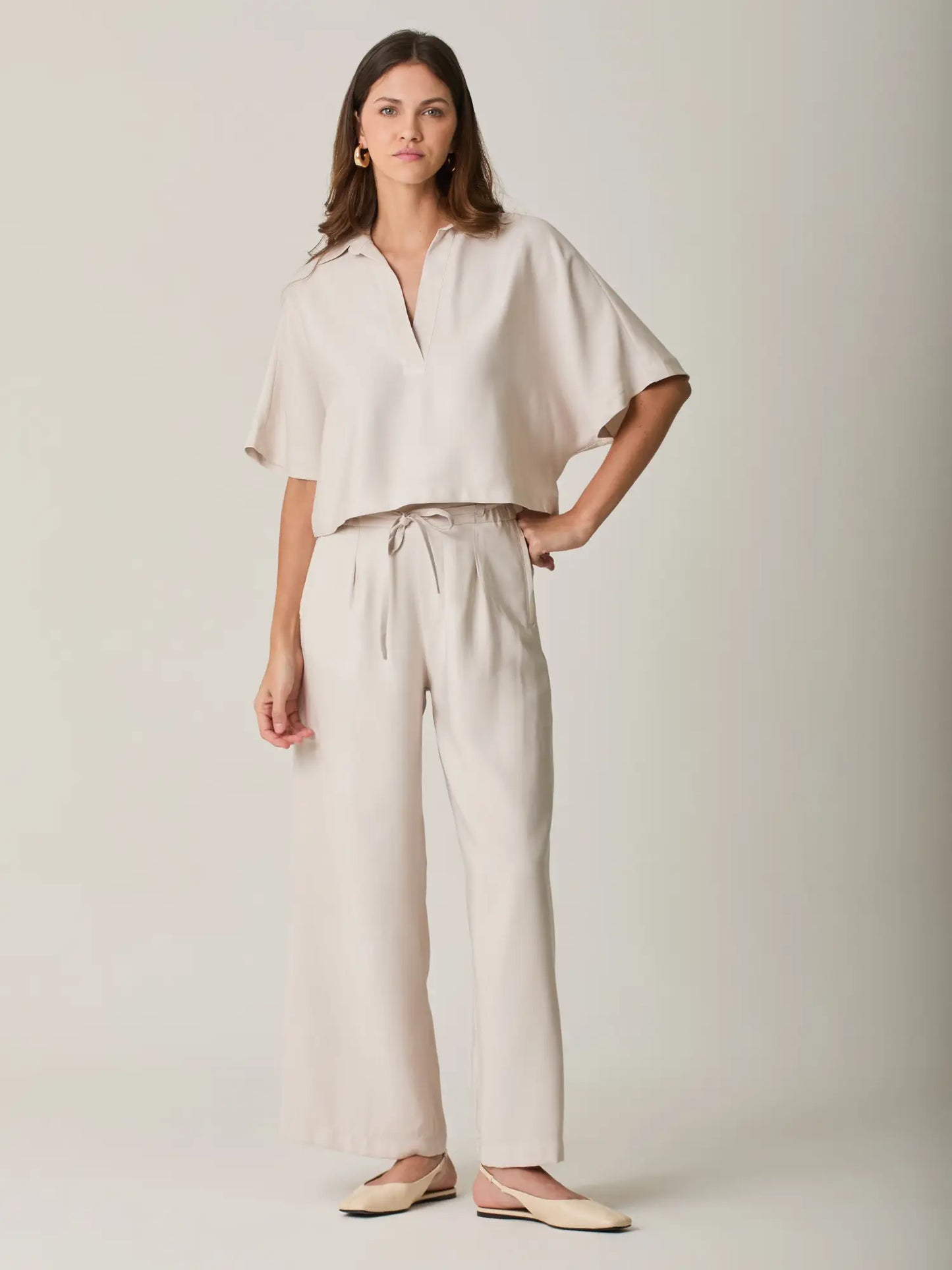 Pantalon Largo Romalia Sand