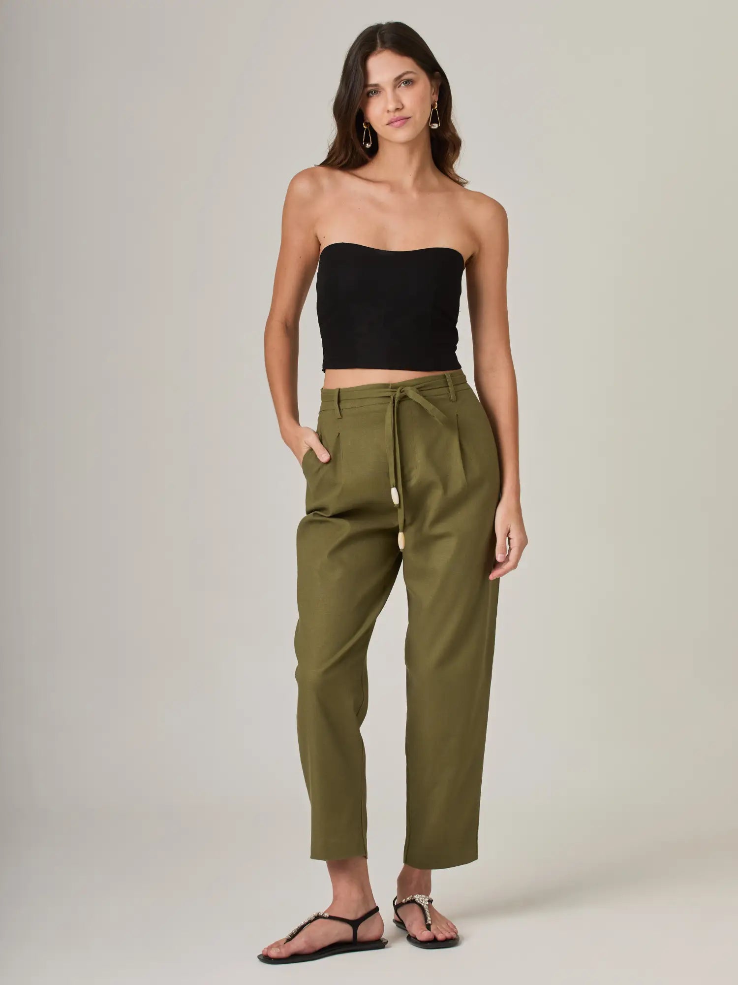 Pantalon Largo Rinna Olivo