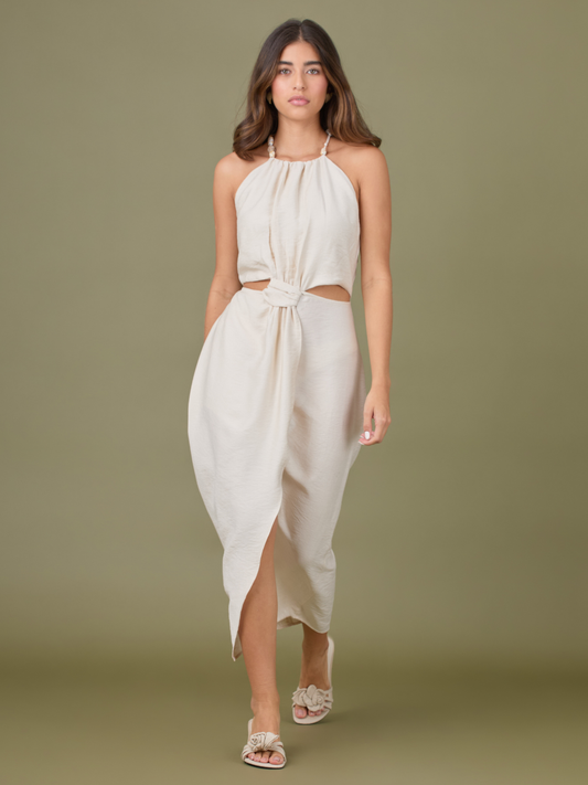 Vestido Largo Elke Ivory