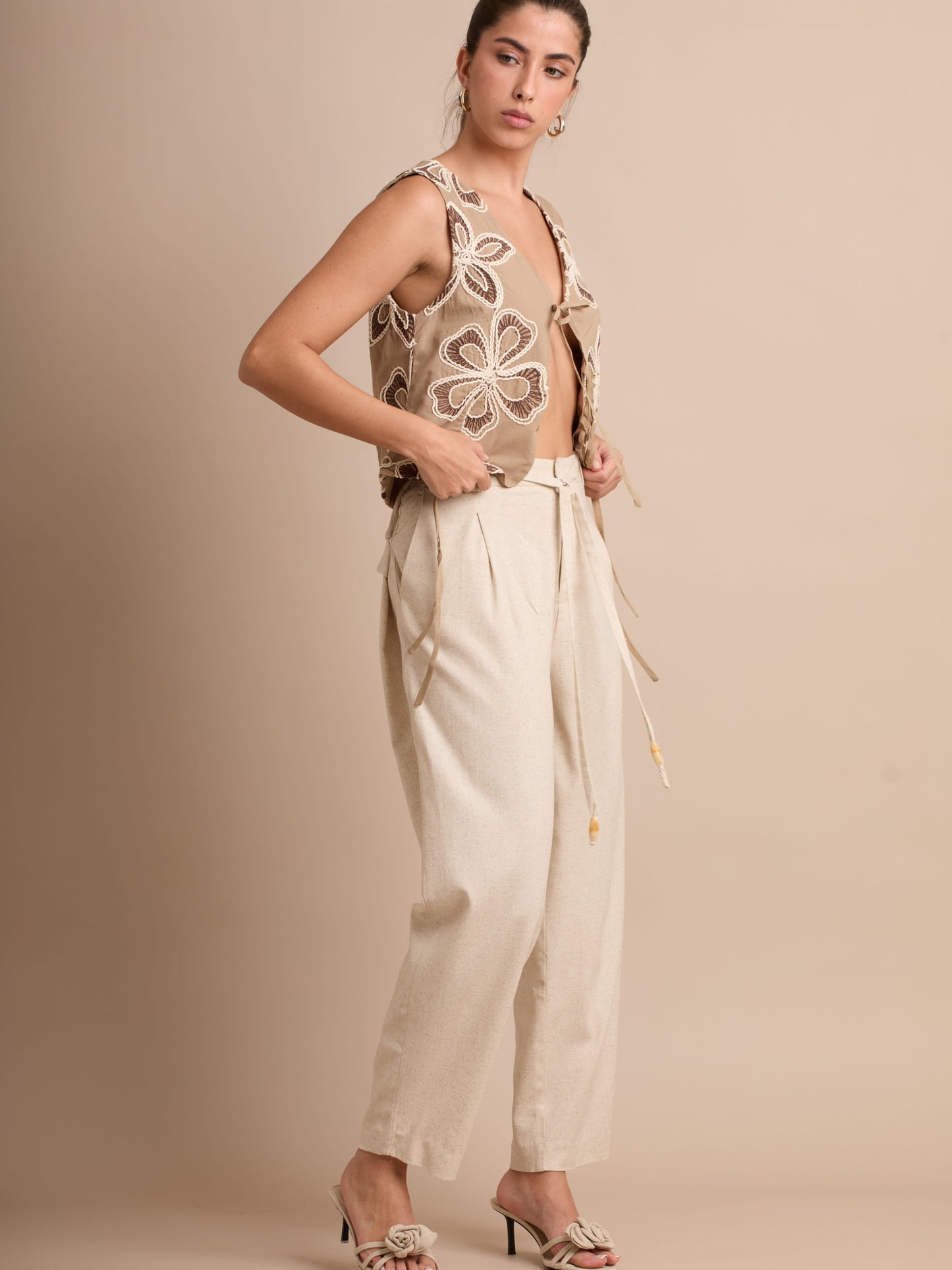 Pantalon Largo Rinna Natural