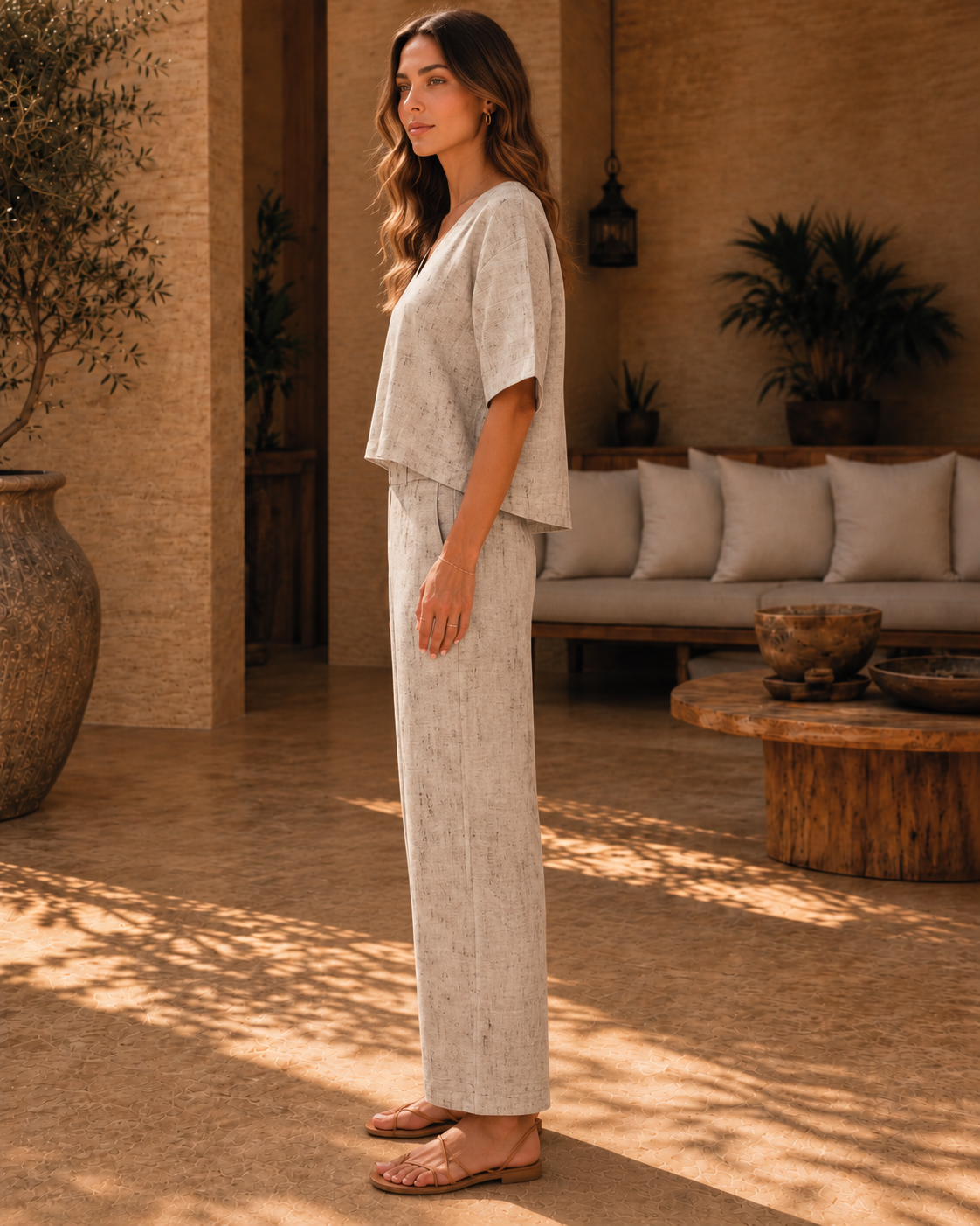 Pantalon Yime Beige