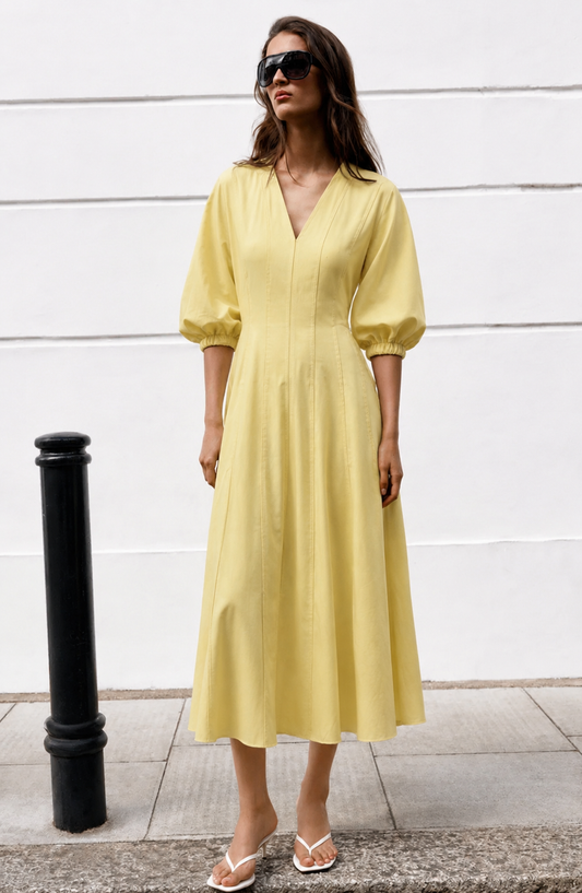 Vestido Largo Clare Amarillo