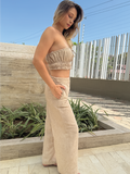 Pantalon Largo Cairo Taupe