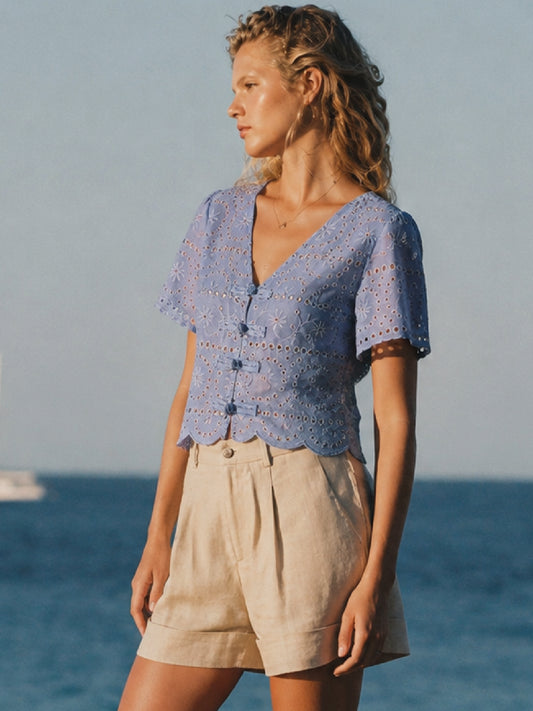 Blusa Yessica Baby Blue
