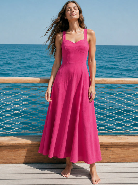 Vestido Largo Verdi Magenta