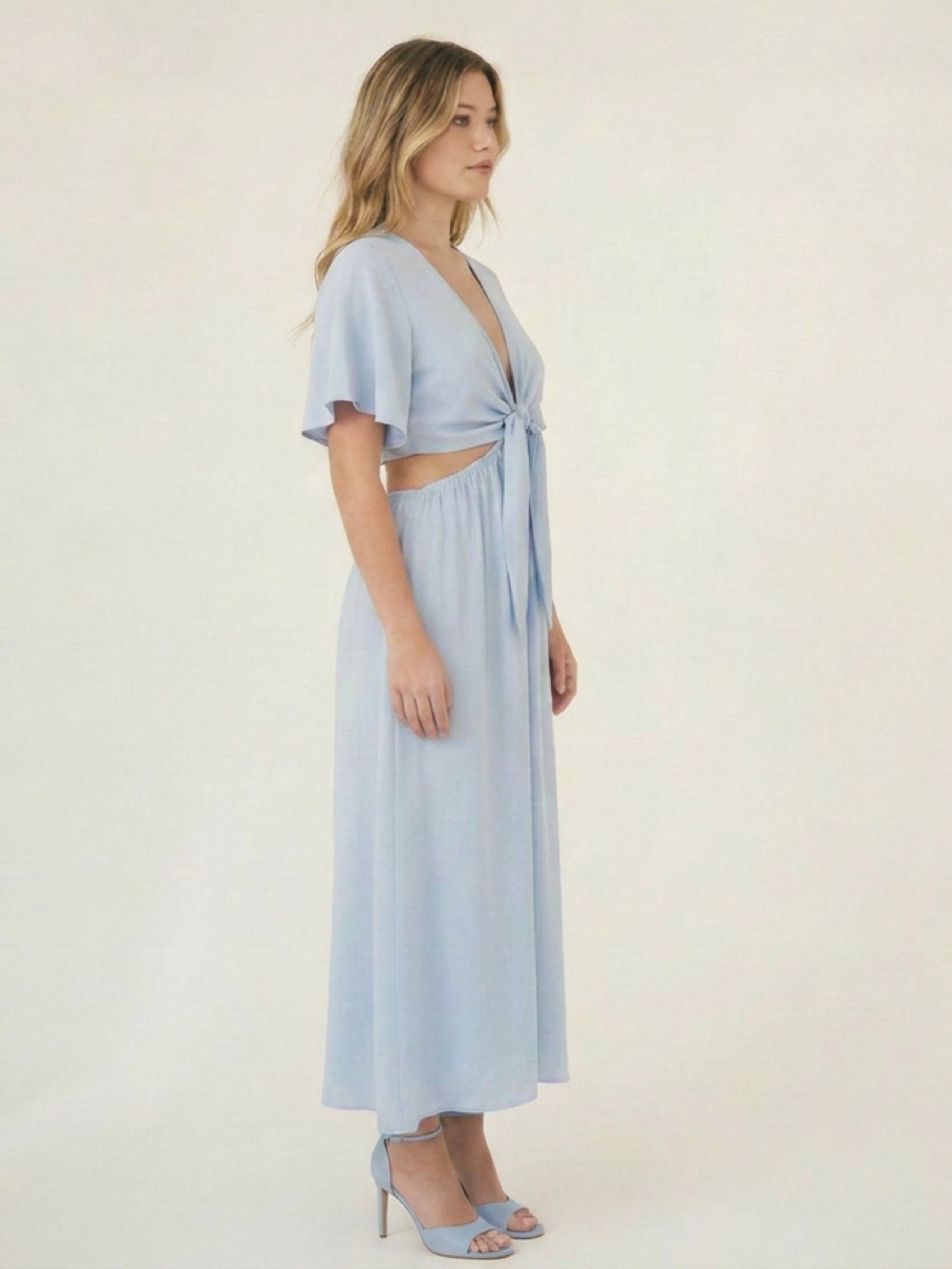 Vestido Largo Luciana Baby Blue