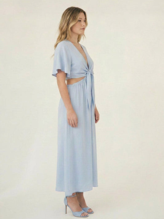 Vestido Largo Luciana Baby Blue