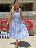 Vestido Largo Fressia Baby Blue