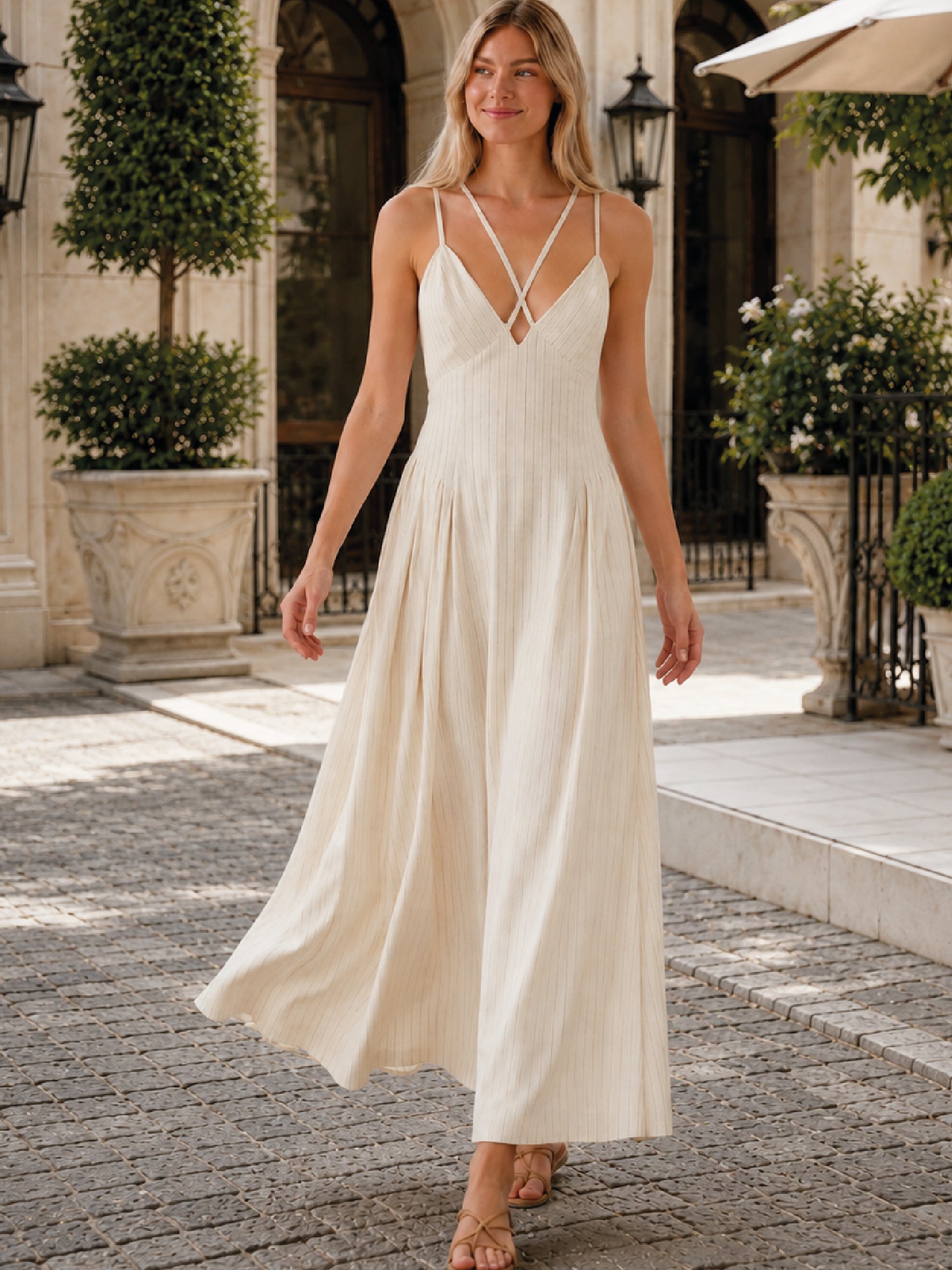 Vestido Largo Ikia Natural