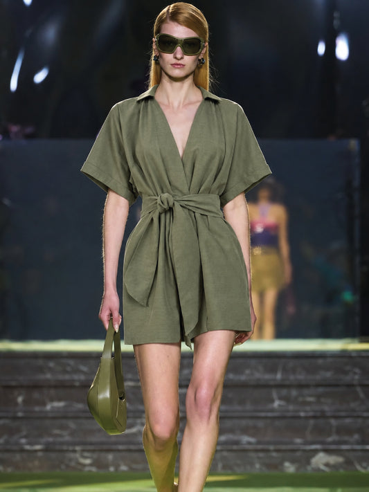 Vestido Corto Harmony Olivo