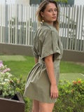 Vestido Corto Harmony Olivo
