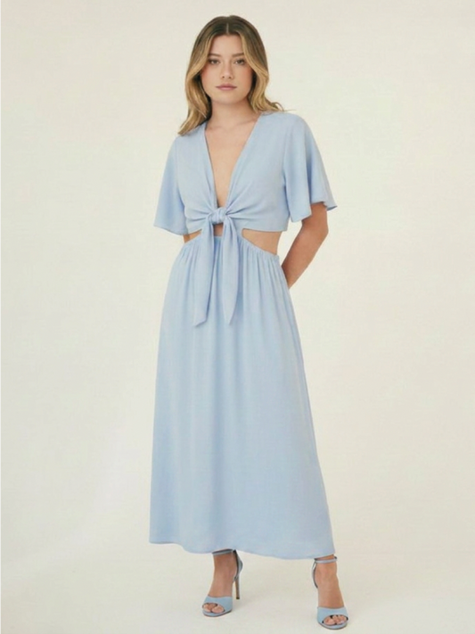 Vestido Largo Luciana Baby Blue