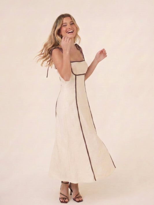 Vestido Largo Oval Sand