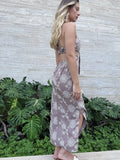 Vestido Largo Esmia Taupe