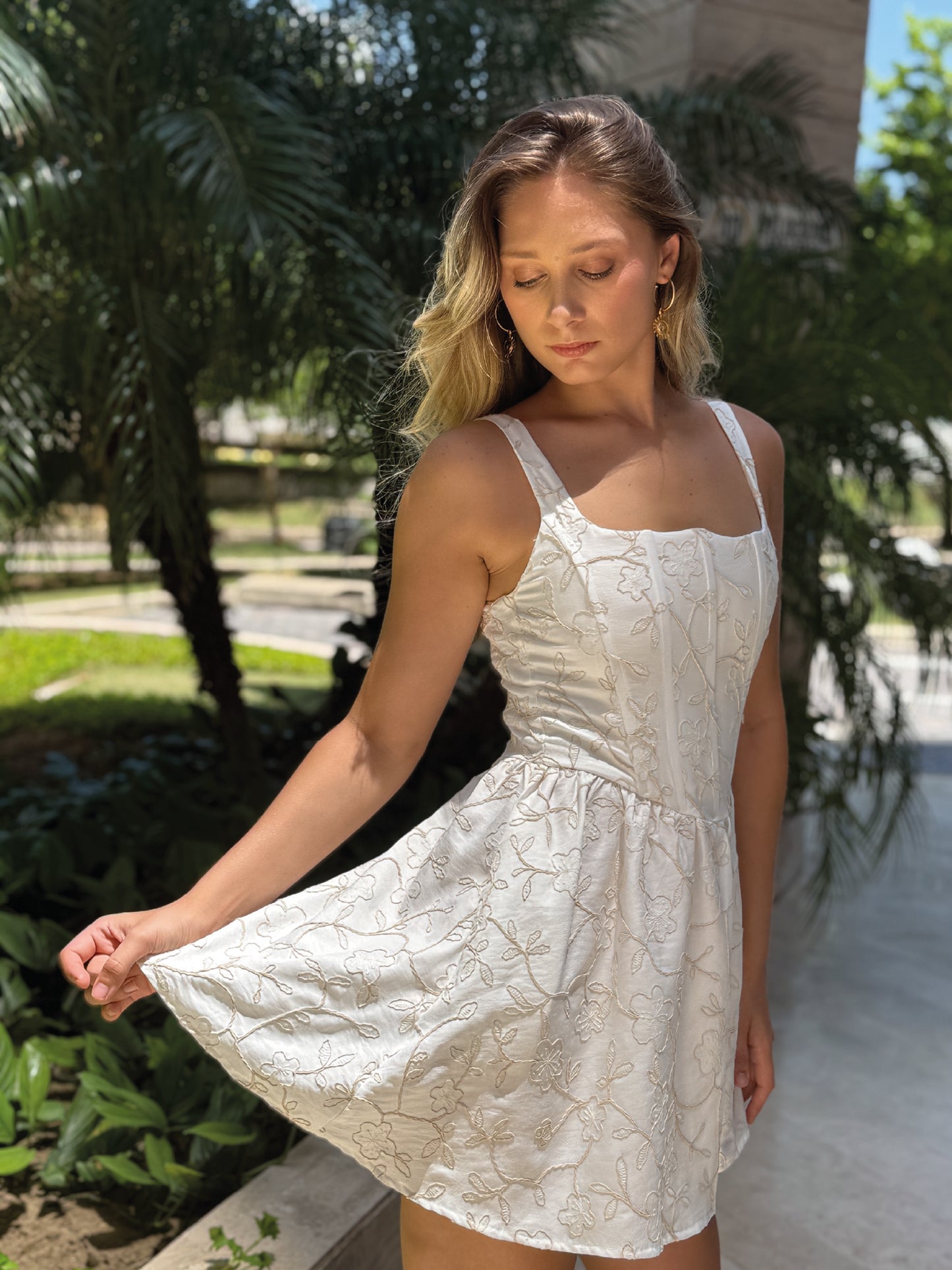 Vestido Corto Ancestral Blanco