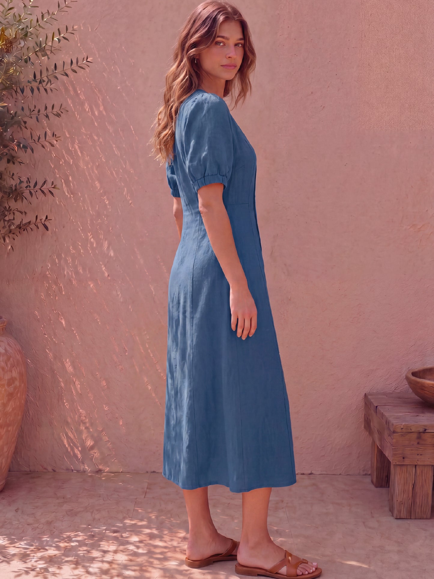 Vestido Largo Clare Indigo Light