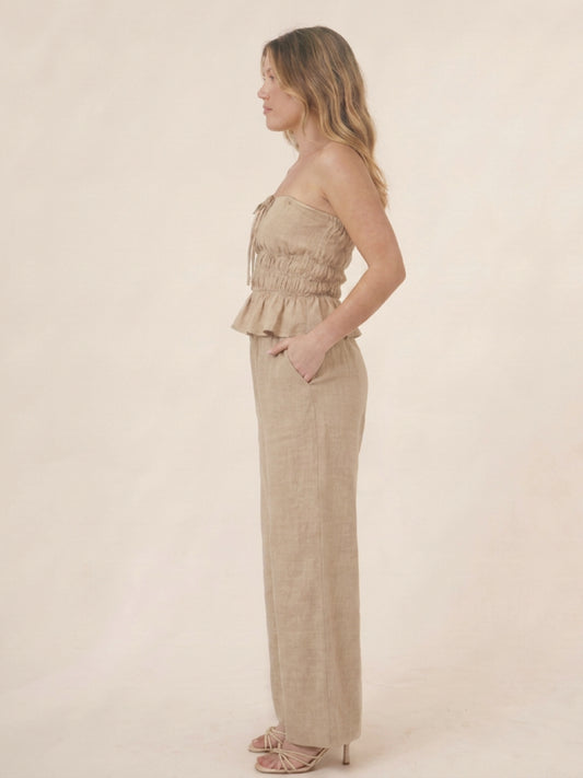 Pantalon Largo Cairo Taupe