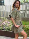 Vestido Corto Harmony Olivo