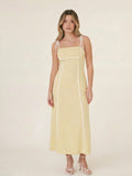 Vestido Largo Oval Amarillo