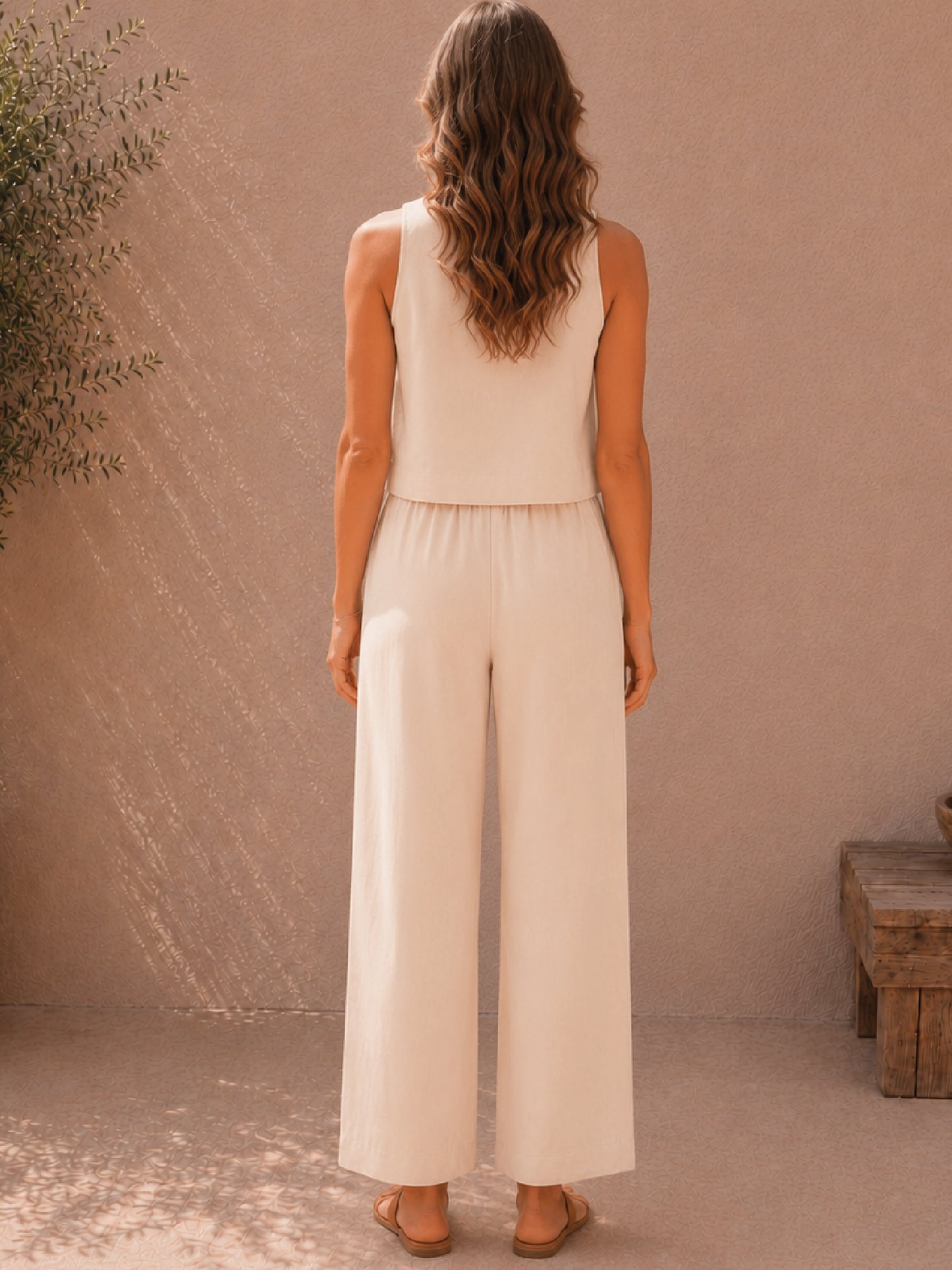 Pantalon Largo Soria Sand