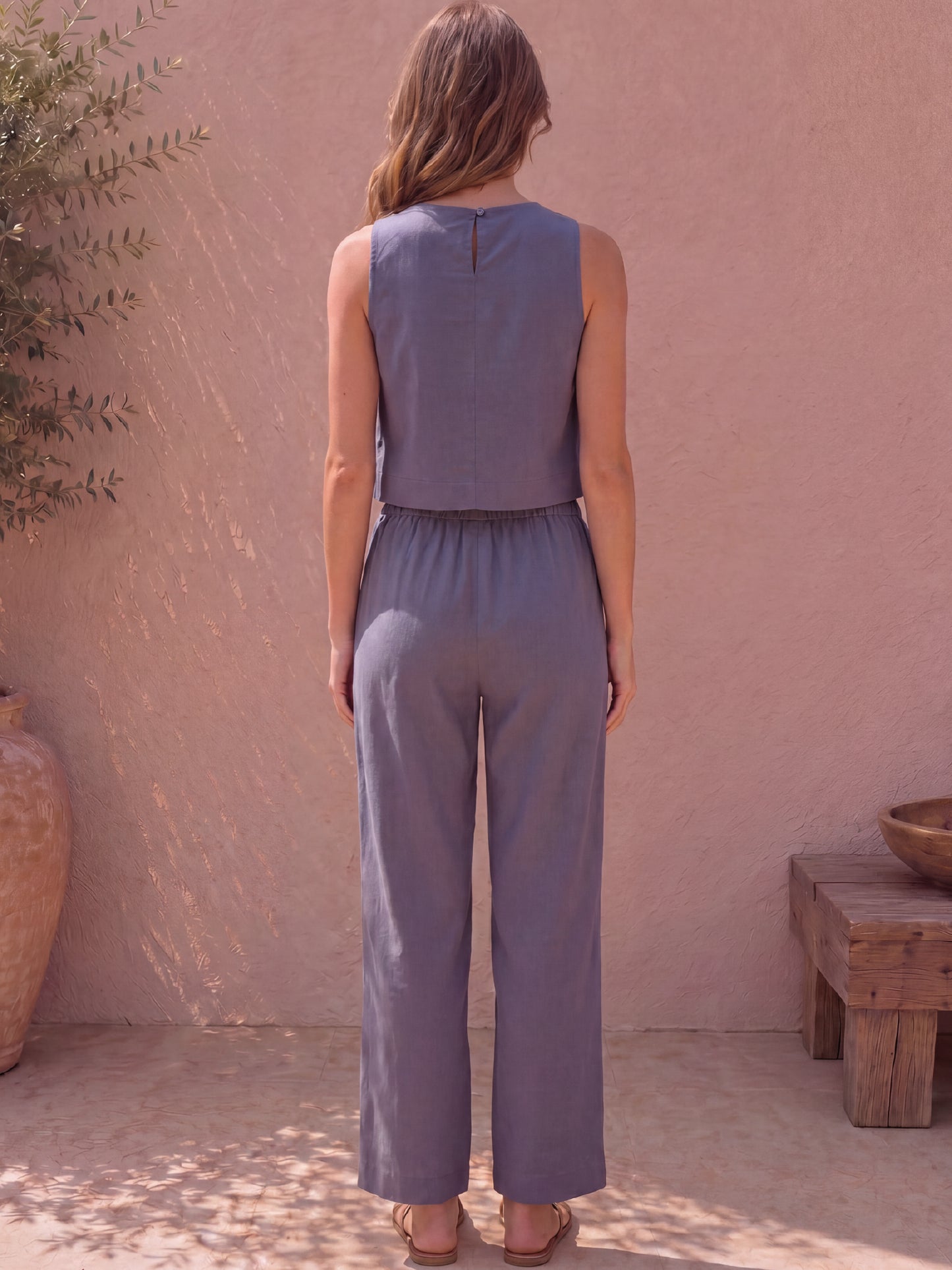 Pantalon Largo Soria Gris Oscuro
