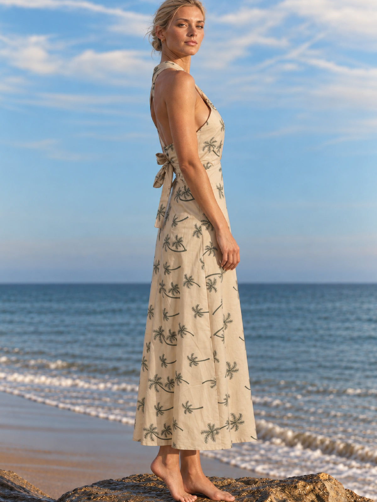 Vestido largo Nubella Sand