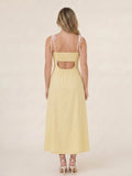 Vestido Largo Oval Amarillo