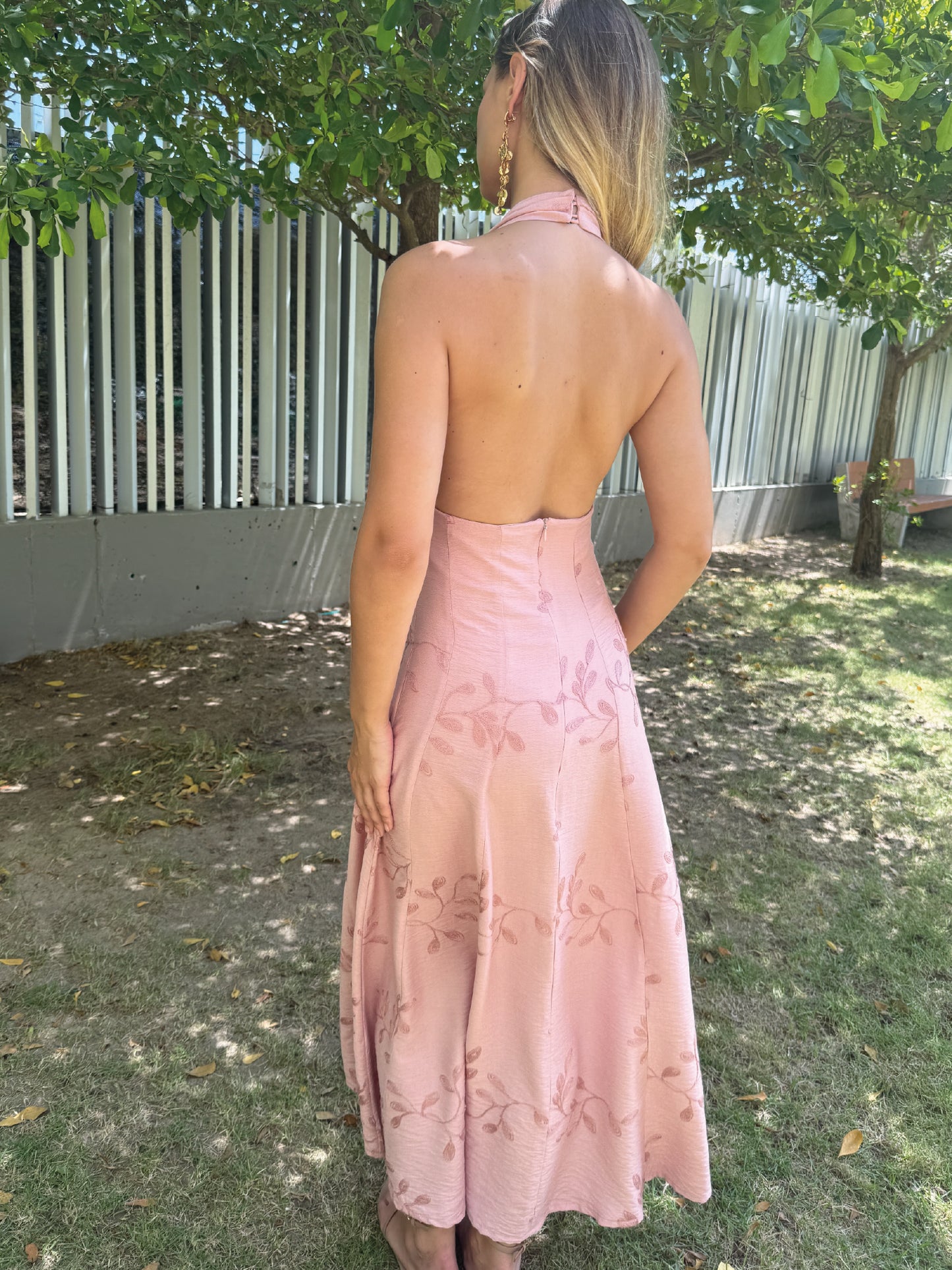 Vestido Largo Siciliana Rosa