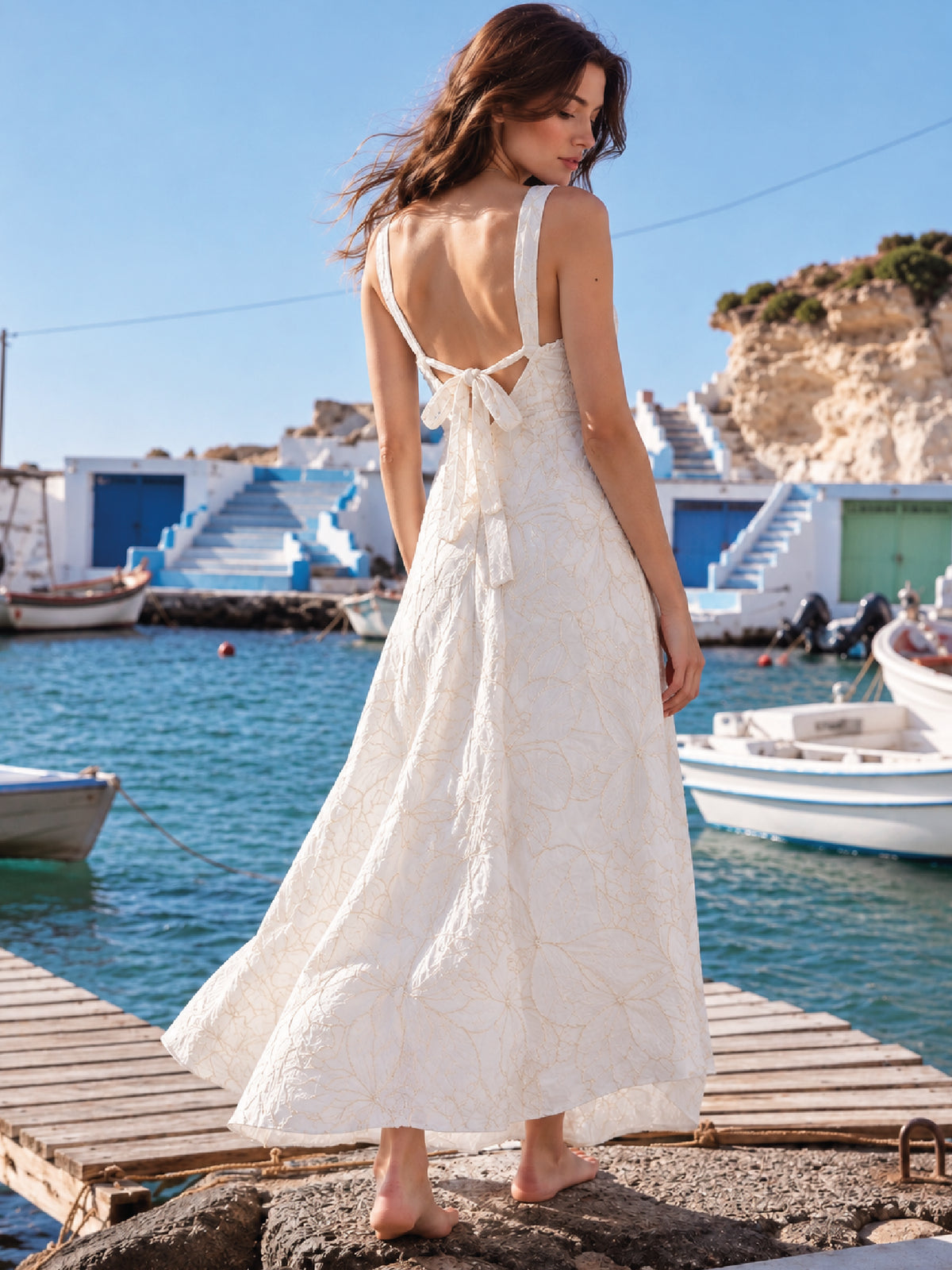 Vestido Largo Nubella Ivory