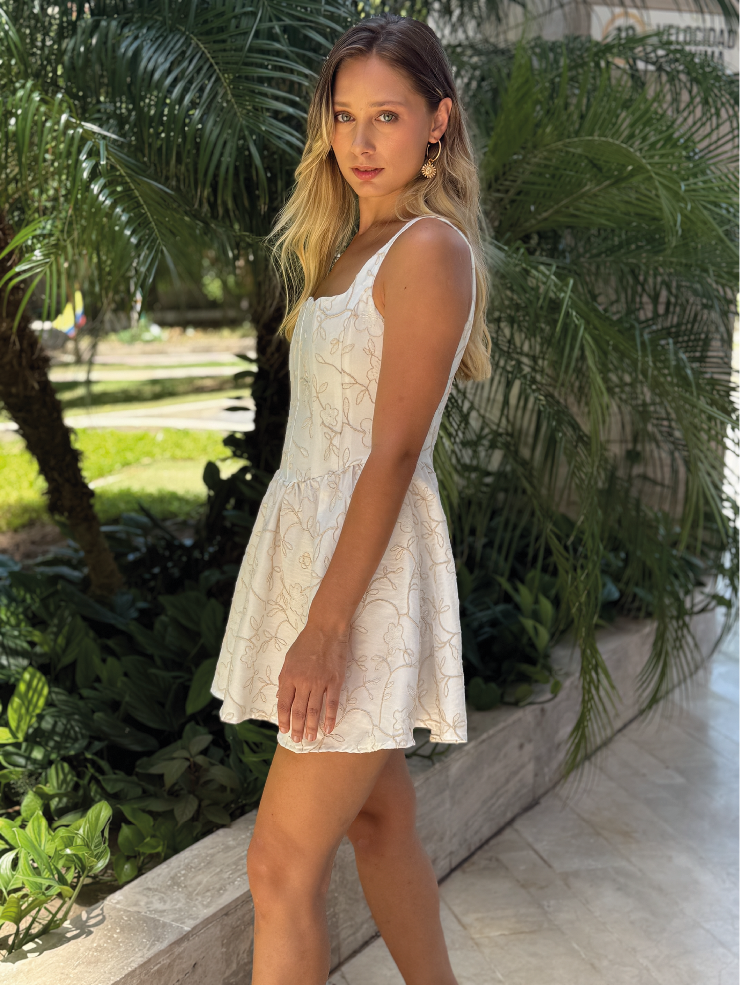 Vestido Corto Ancestral Blanco