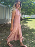 Vestido Largo Siciliana Rosa